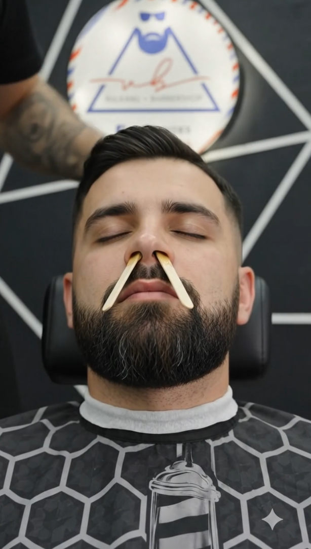 Depilación nasal con cera - Vulkano Barbershop Sabanilla